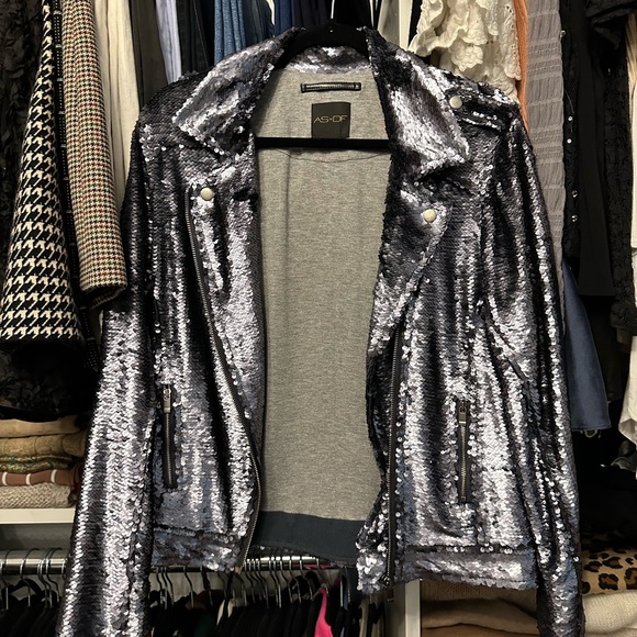 AS by DF Cult Sequin Moto Jacket - Picture 7 of 7